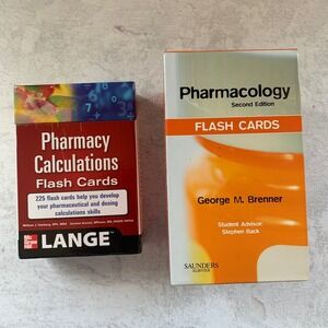 Lange Pharmacy Calculations & Pharmacology Flash Cards Lot Nursing Exam Prep